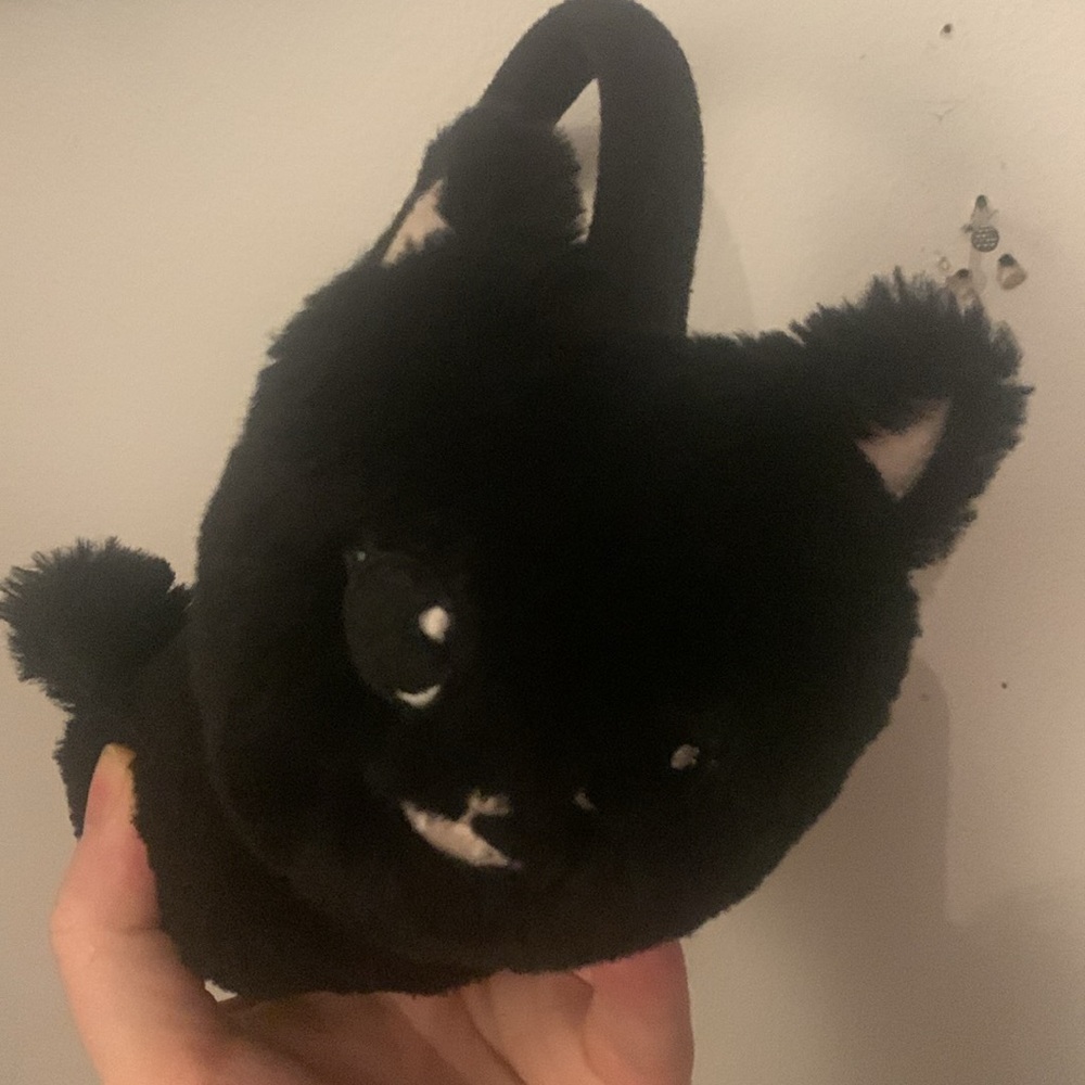 Adorable Black Kitten Ear Muffs 🥰